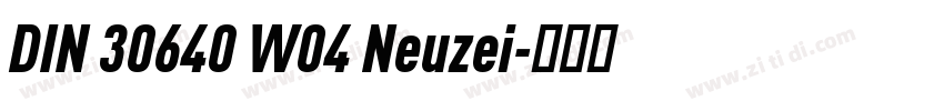 DIN 30640 W04 Neuzei字体转换